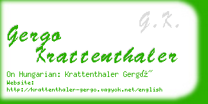 gergo krattenthaler business card